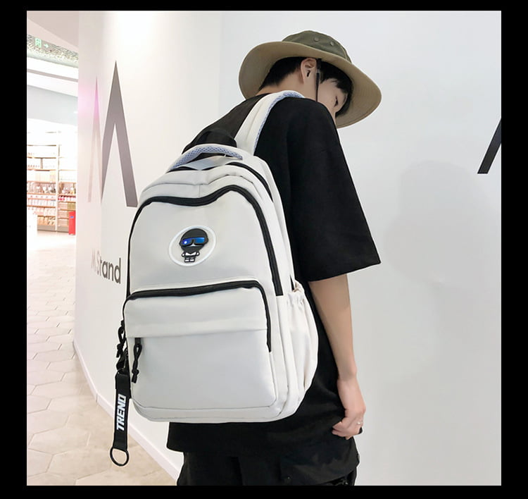 alien white2 15.6インチのラップトップを運ぶためのユニセックスランドセル,防水,コンピューターのバックパック